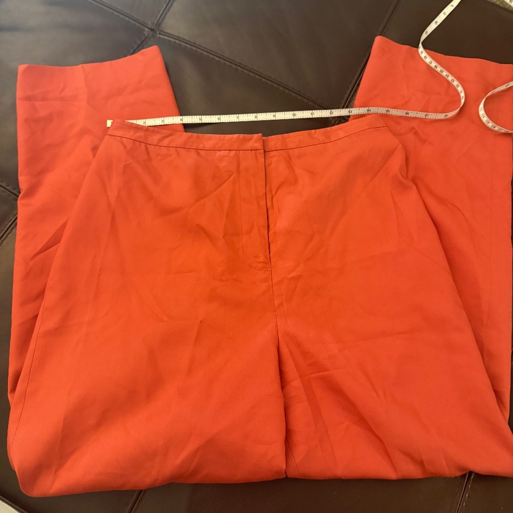 CASUAL CORNER TERRACOTTA SILK PANTS SIZE 12